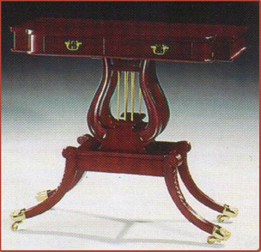 Lyre Card Table